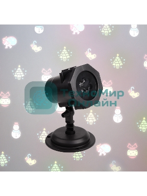 Проектор Neon-night LED, 12 сменных слайдов, цвет RGbW, 12В