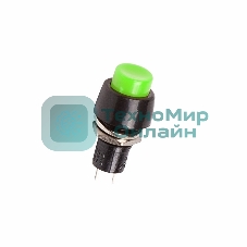 Выключатель кнопочный Rexant 250V 1А (2с) ON-OFF зеленая Micro
