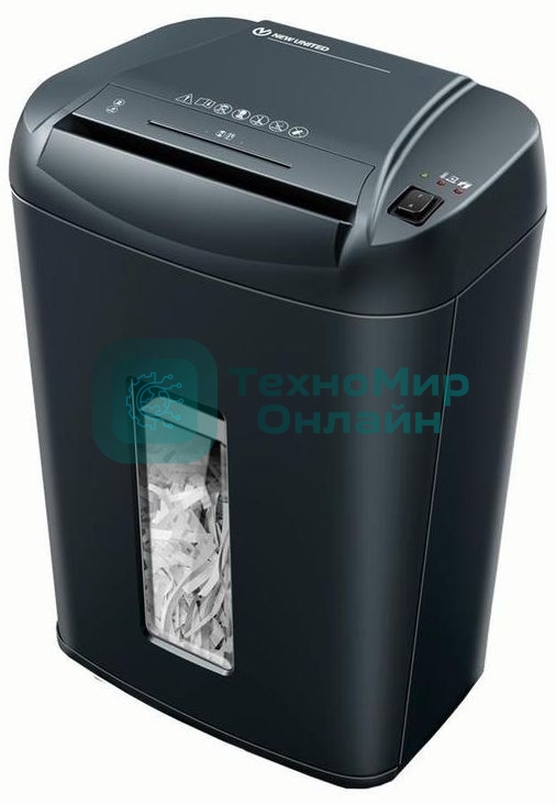 Шредер New United AT-15Cd (секр.P-3)/фрагменты/15лист./28лтр./скрепки/скобы/пл.карты/CD