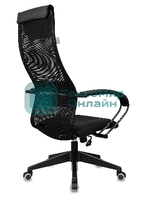 Кресло Бюрократ CH-607 TW-01 черный, сетка, подголовник