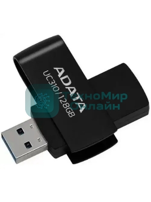 Флешка USB ADATA UC310 (UC310-128G-RBK), 128Gb, USB 3.2 Gen 1, R/W 100/30, черный