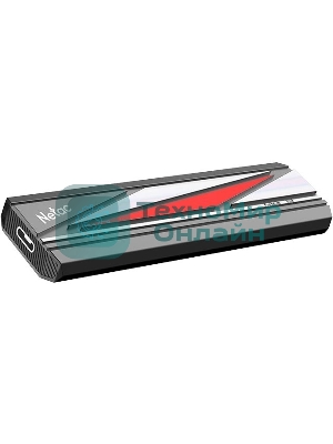 Внешний SSD Netac ZX20L, 2TB, USB 3.2 Gen 2 Type-C, R/W 2000/1800, черный/красный