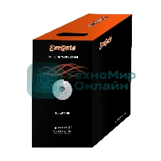 Кабель UTP 4 пары кат.5e Exegate медь, внешн. прокладка, без троса, бухта 305м, черный, PE