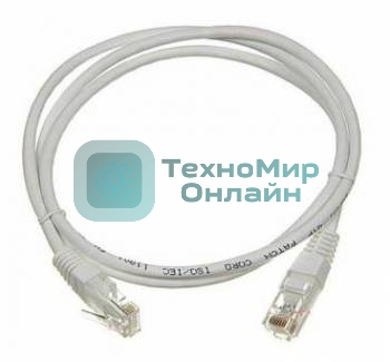 Патч-корд LANMASTER TWT RJ-45 (m)-RJ-45 (m) cat.5e 0.5м серый