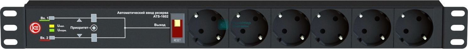 Устройство автоматического ввода резерва АВР Elemy ATS-1602 1U 19