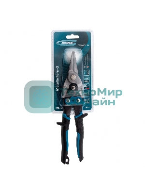 Ножницы по металлу GROSS 78325250мм прямой резсталь-CrMo двухкомп.рукоятки