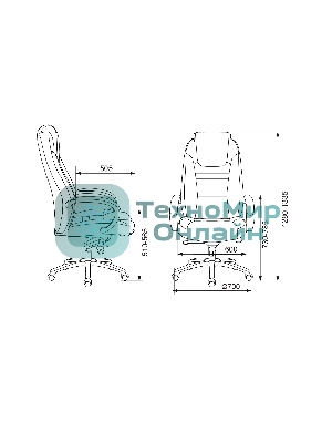 Кресло Бюрократ T-9923SL/BLACK черный, кожа