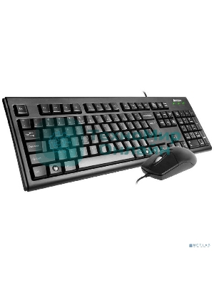 Комплект клавиатура+мышь A4Tech KRS-8372 проводной, USB, 1200 DPI, чёрный