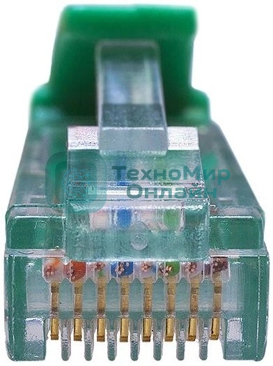 Патч-корд Suprlan 10-0157 UTP RJ-45 вил.-вилка RJ-45 cat.5e 1м зеленый LSZH 24AWG