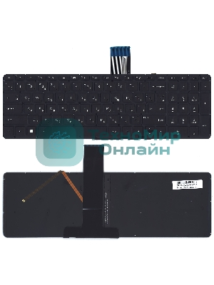 Клавиатура для ноутбука HP Envy X360 15-U000 черная без рамки с подсветкой