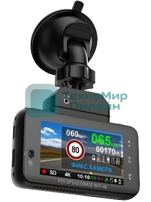 Видеорегистратор Sho-Me A15-GPS/GLONASS WI-FI черный 2160x3840 2160p 140гр. GPS MStar8629