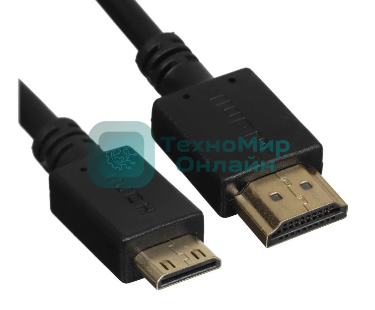 Кабель GoPower HDMI (m)-miniHDMI (m) 1,8м ПВХ ver.1.4 черный Premium Zip-Lock c подвесом (1/100)