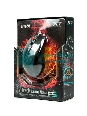 Мышь проводная A4Tech F5 черный, 3000 dpi, USB, кнопки - 7