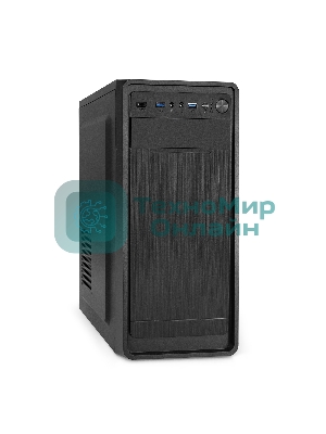 Компьютерный корпус Miditower ExeGate XP-332UC-XP500 (ATX, XP500 с вент. 12см, 2хUSB 3.0/1хTypeC, аудио, черный)