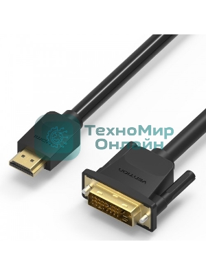 Кабель Vention HDMI 19M/DVI-D Dual link 25M - 3 м
