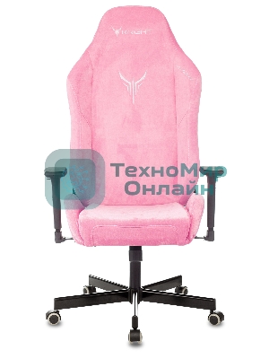 Кресло Knight N1 Fabric розовый, велюр, 120 кг, механизм качания