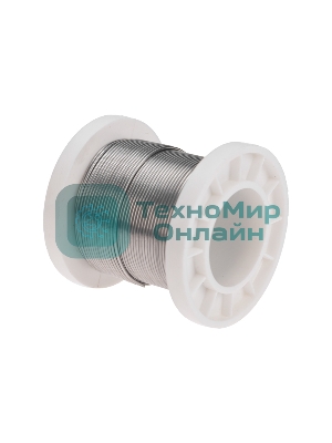 Припой с канифолью Rexant ПОС-61, 100г, Ø1мм, (олово 61%, свинец 39%), катушка