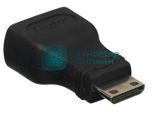 Переходник GoPower HDMI (f)-miniHDMI (m) ver.1.4 черный Premium Zip-Lock c подвесом (1/500)