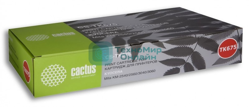 Картридж лазерный Cactus CS-TK675 черный (20000 стр.) для Kyocera Mita KM 2540/2560/3040/3060