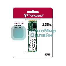 Накопитель SSD Transcend MTE220S SSD 256GB, 3D TLC, M.2 (2280), PCIe Gen 3.0 x4, NVMe, R3300/W1100, TBW 550