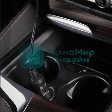 Автозарядка с индикатором Rexant (разъем 1.4х3.4) (АЗУ) шнур прямой 1.5 м