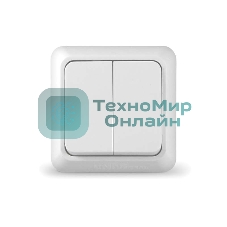 Выключатель 2-кл. ОП Олимп 10А IP20 белый Universal О0023