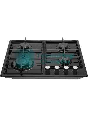 Газовая варочная панель Maunfeld EGHE.64.3STS-EB/G, 4 конфорки, эмалированная сталь, черный