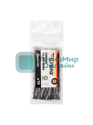 Сверло по металлу Kranz 4,2х75х43 мм HSS (10 шт. в упаковке) DIN 338