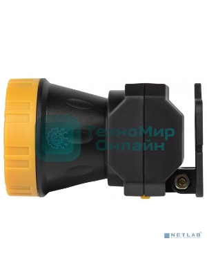 Фонарь налобный светодиодный ЭРА GA-802 аккумуляторный мощный яркий 2 режима желто-черный