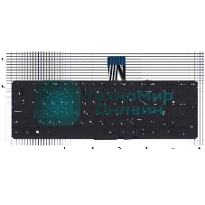 Клавиатура для ноутбука HP Envy X360 15-U000 черная без рамки с подсветкой