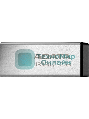 Флешка USB ADATA UR350 (UR350-32G-RSR/BK), 32Gb, USB 3.2, R/W 100/15, серебристый/черный