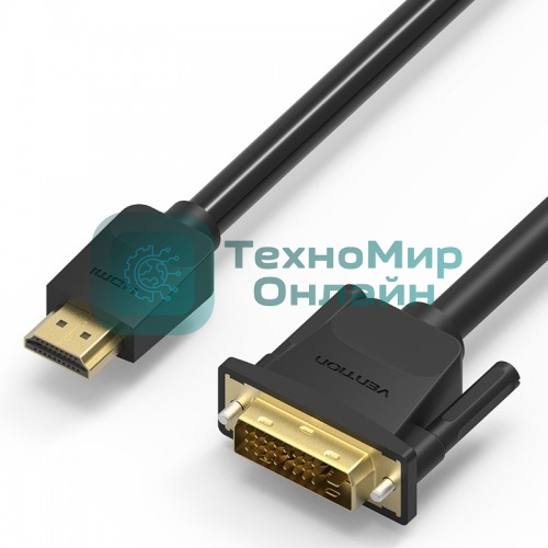Кабель Vention HDMI 19M/DVI-D Dual link 25M - 5 м