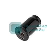 Автозарядка в прикуриватель Rexant АЗУ USB-A+USB-C, 2.4 A черный