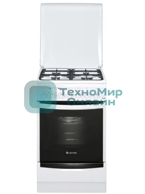 Плита комбинированная Gefest ПГЭ 5102-02 0300 белый, конфорок 4 газовых, духовка 55 л, 50 см x 85 см x 58.5 см