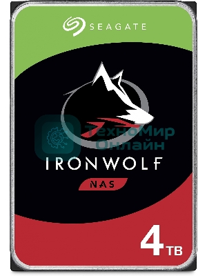 Жесткий диск Seagate 4Tb Ironwolf (ST4000VN006) SATA 6.0Gb/s, 5400 rpm, 256mb buffer, 3.5