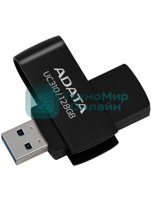 Флешка USB ADATA UC310 (UC310-128G-RBK), 128Gb, USB 3.2 Gen 1, R/W 100/30, черный