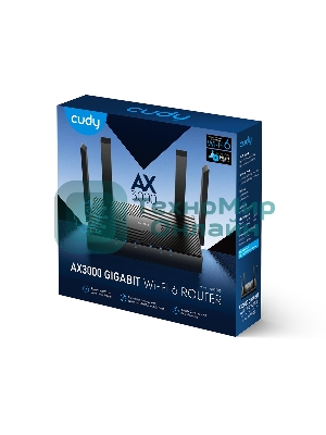 Роутер Cudy WR3000 AX3000 10/100BASE-TX/Wi-Fi черный