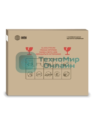 Демонстрационная доска Cactus CS-GbD-65x100-WT стекло стеклянная 65x100 см белый