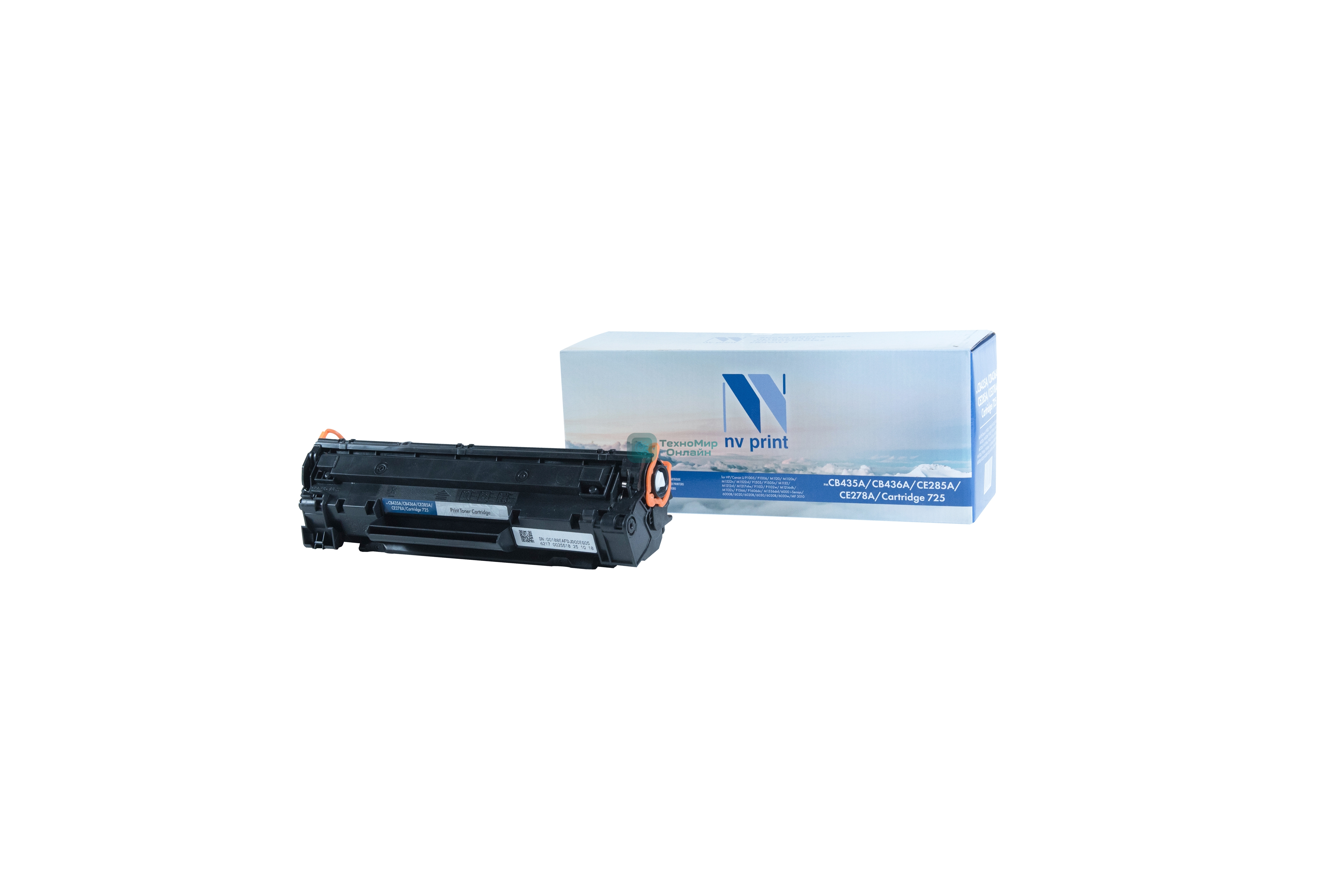 Картридж лазерный NVPrint NV-CB435A/436/285/278/725 (для HP/Canon LaserJet P1005/M1120/M1120n/M1522n/M1132/M1212nf/(2000k)) (NV-CB435A/436A/285/725)