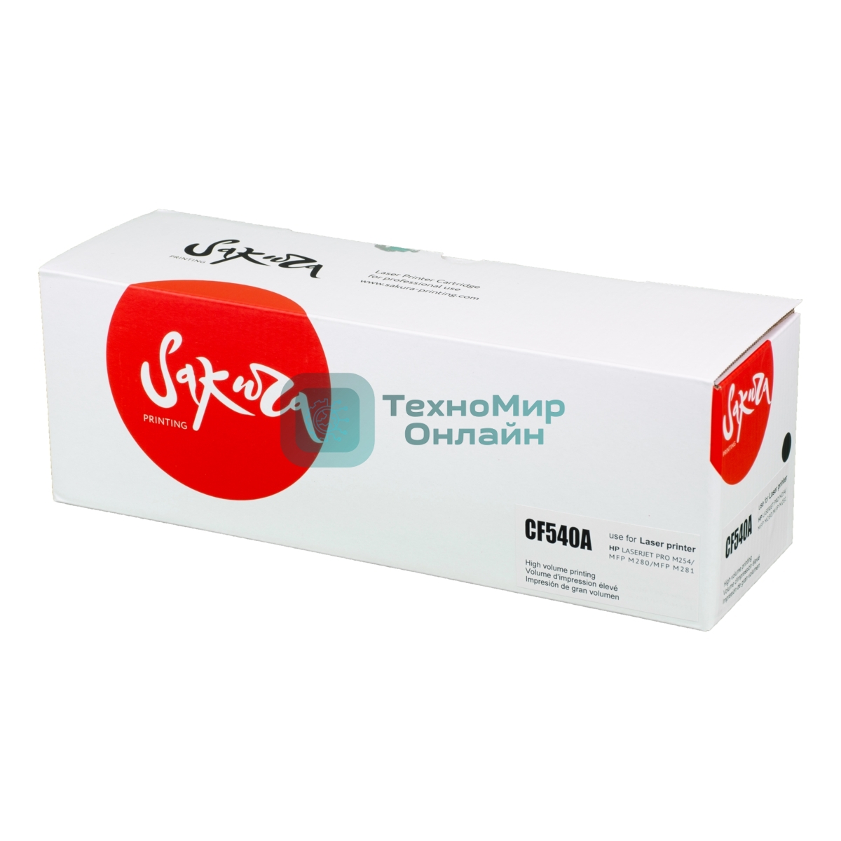 Картридж Sakura CF540A (203A) для HP M254, MFP M280/281, черный, 1 400 к.