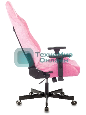 Кресло Knight N1 Fabric розовый, велюр, 120 кг, механизм качания