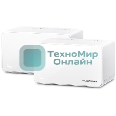 Домашняя Mesh Wi‑Fi система AX6000 Whole Home Mesh Wi-Fi 6 SystemSPEED: 1148 Mbps at 2.4 GHz + 4804 Mbps at 5 GHzSPEC: Internal Antennas, 1× 2.5 Gbps Port (WAN/LAN auto-sensing), 2× Gigabit Ports (WAN/LAN auto-sensing), 1024-QAM, OFDMA, HE160FEATURE: MERCUSYS APP, Router/AP