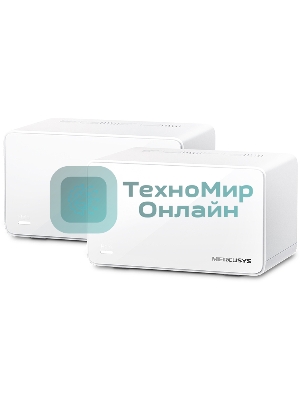 Домашняя Mesh Wi‑Fi система AX6000 Whole Home Mesh Wi-Fi 6 SystemSPEED: 1148 Mbps at 2.4 GHz + 4804 Mbps at 5 GHzSPEC: Internal Antennas, 1× 2.5 Gbps Port (WAN/LAN auto-sensing), 2× Gigabit Ports (WAN/LAN auto-sensing), 1024-QAM, OFDMA, HE160FEATURE: MERCUSYS APP, Router/AP