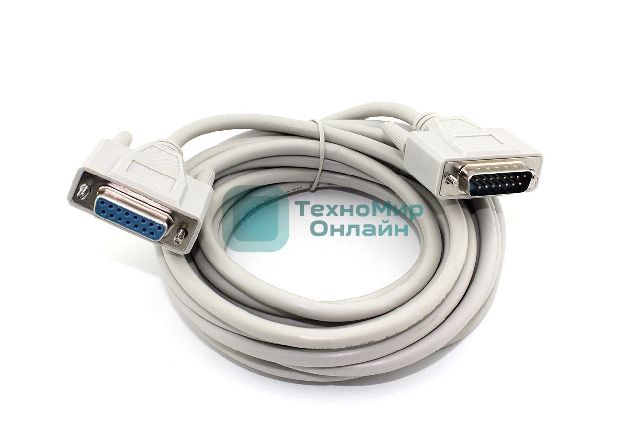 Кабель с разъемами DB15 мама-папа 5 м