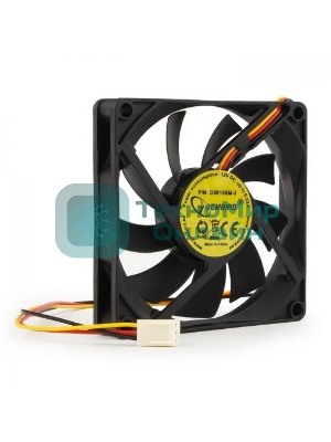 Вентилятор для корпуса Gembird черный, 80 мм, 2600 об/мин, 27 дБ, 3 pin