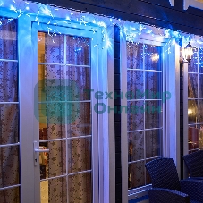 Гирлянда Neon-night Айсикл (бахрома) светодиодный, 4,8 х 0,6 м, белый провод, 230 В, диоды синие, 176 LED
