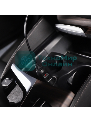 Автозарядка с индикатором Rexant (разъем 2.5х5.5) (АЗУ) шнур спираль 1.5 м