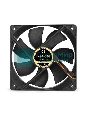 Вентилятор для корпуса ExeGate ExtraPower EP12025B3P черный, 120 мм, 1850 об/мин, 30 дБ, 3 pin