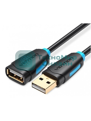 Кабель-удлинитель Vention USB 2.0 AM/AF - 5м Черный