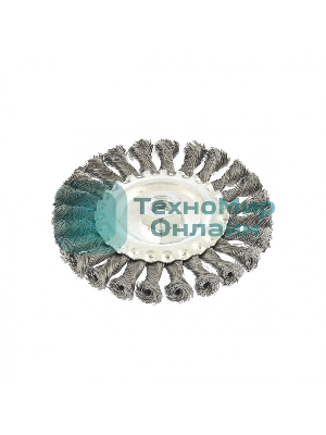 Щетка Matrix для УШМ 125 мм, М14, плоская, крученая проволока 0,35 мм